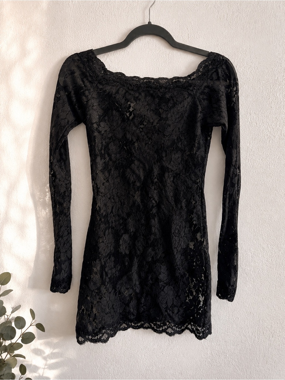 Vintage Victorias Secret Black Lace Dress